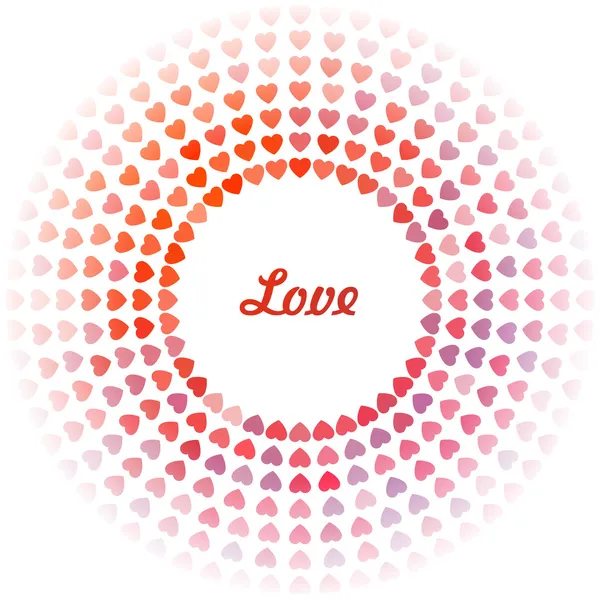 Tender love background. Light background with heart. Vector illustration. — Stock Vector
