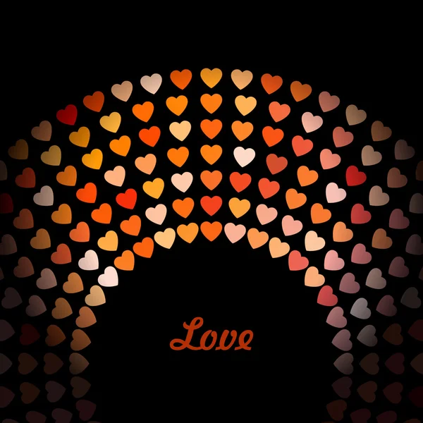 Kleurrijke hart abstracte achtergrond. vectorillustratie. — Stockvector