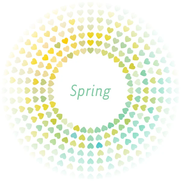 Anbud våren bakgrund. ljus bakgrund med hjärta. vektor illustration. — Stock vektor