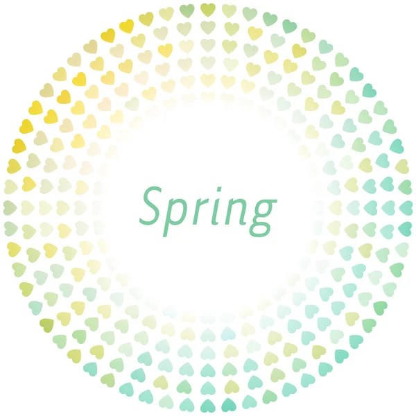 Inschrijving voorjaar achtergrond. lichte achtergrond met hart. vectorillustratie. — Stockvector