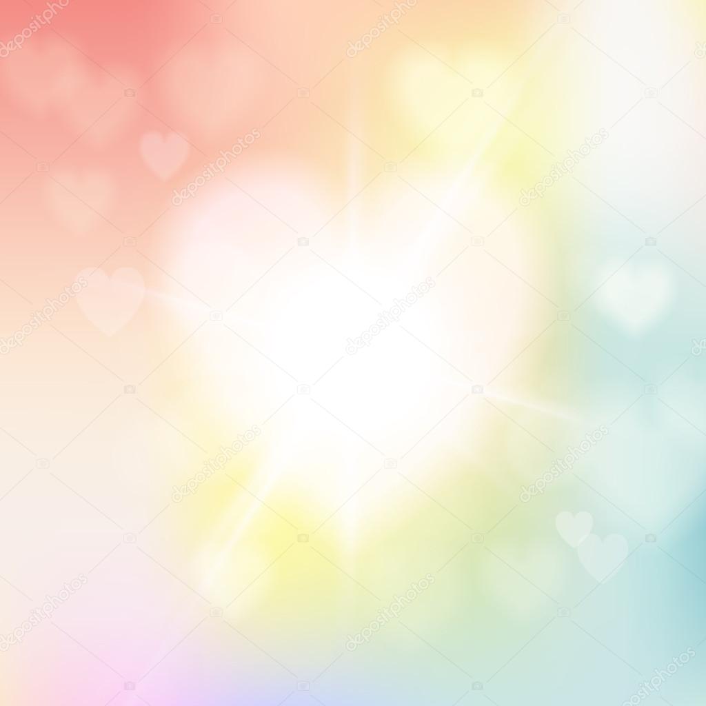 Valentine heart shaped lights tender background. Vector illustration.