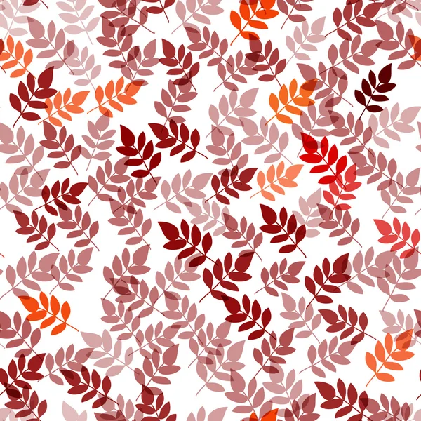 Modèle de feuille sans couture. Fond vectoriel de feuilles . — Image vectorielle
