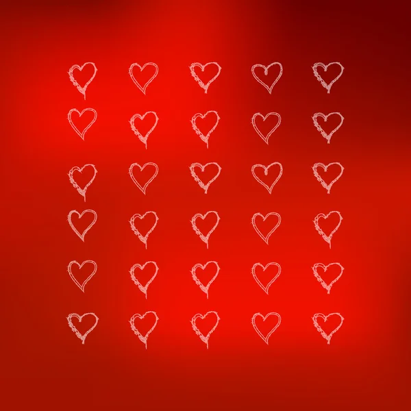 Valentijnsdag achtergrond met harten. vectorillustratie. — Stockvector
