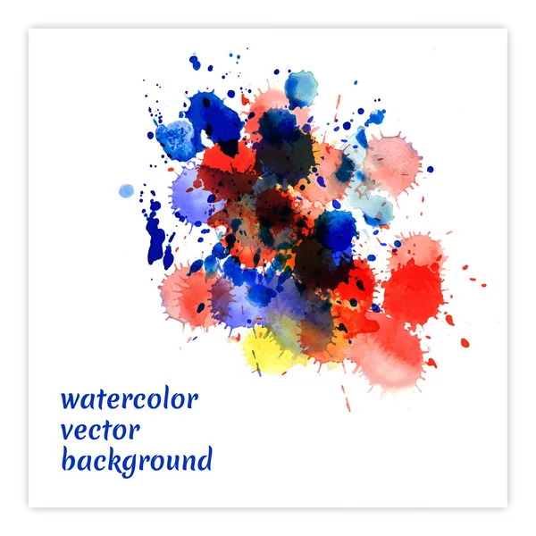 Absztrakt színes kézzel rajzolt akvarell háttér vektor illusztráció. — Stock Vector
