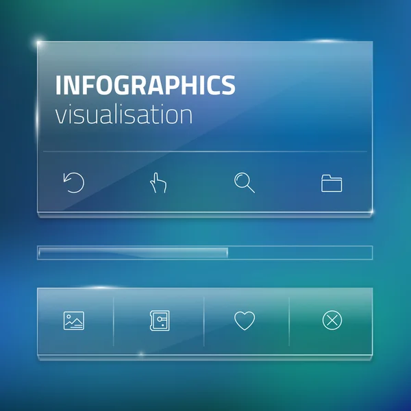 Modern Web UI tasarım şablonu. şeffaf app kullanıcı arabirimi Sihirbazı düğmeleri minimalist zemin. düzenlenebilir webdesign öğeleri üzerinde arka plan bulanık simgeler vektör.