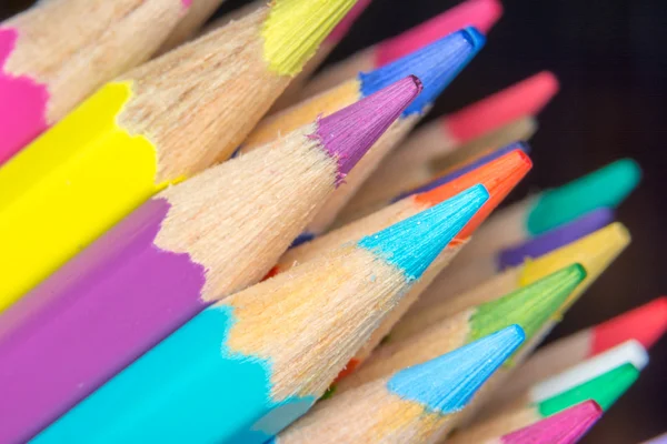 Macro imagen de lápices de color — Foto de Stock