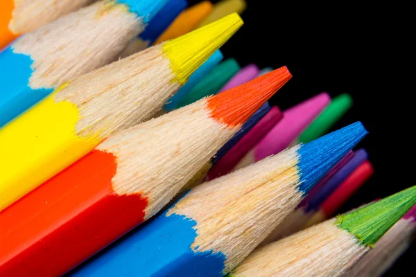 Macro image of color pencils Royalty Free Stock Photos