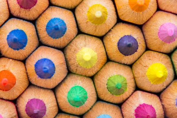 Macro image of color pencils Stock Image