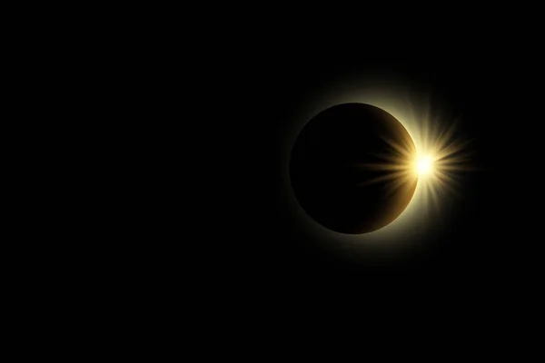 皆既日食のベクトル図 — ストックベクタ