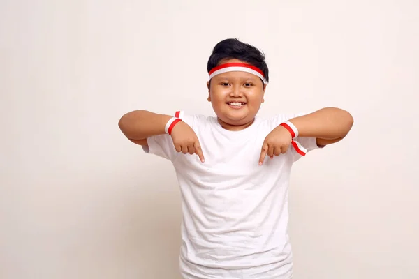 Indonesian Kids Celebrate Independence Day Isolated White Background — Stock Fotó