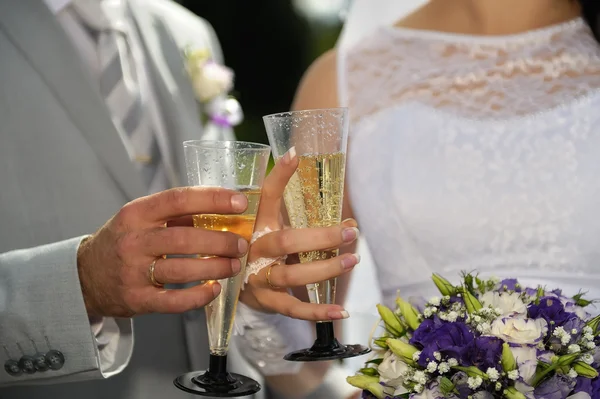 Wedding Champagne & Toast — Stock Photo, Image