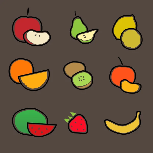 Icono de fruta — Vector de stock