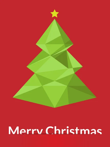 メリー クリスマス ツリーは三角形 — ストックベクタ