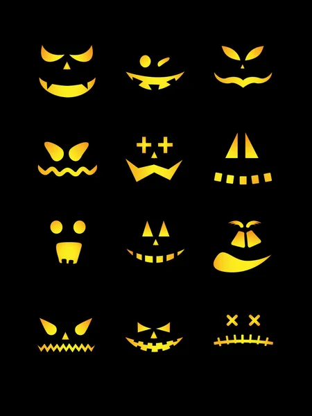Abóboras assustadoras de Halloween — Fotografia de Stock