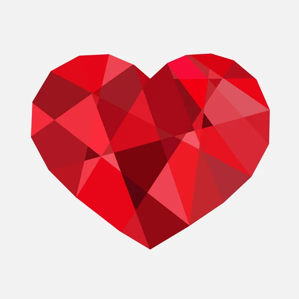 Diamond červené srdce — Stock fotografie