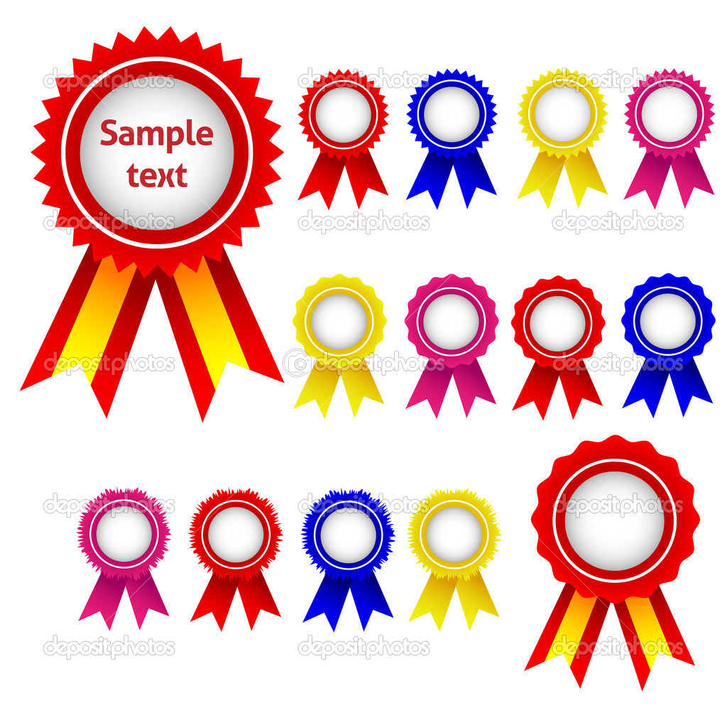 Set od ribbon awards — Stock Photo © M4estr0 36194155
