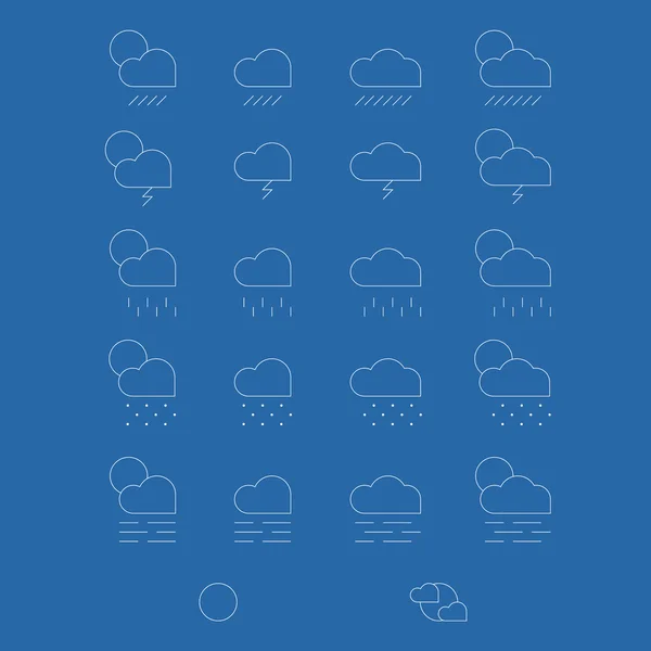 Wettersymbole gesetzt — Stockfoto