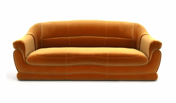 Sofa isoliert auf weiß — Stockfoto