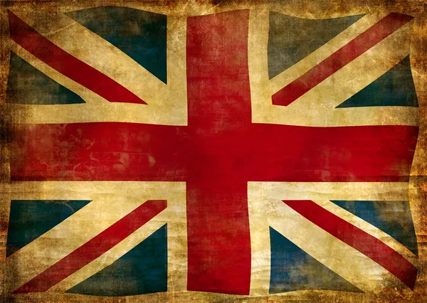 Textura vintage da bandeira GB — Fotografia de Stock