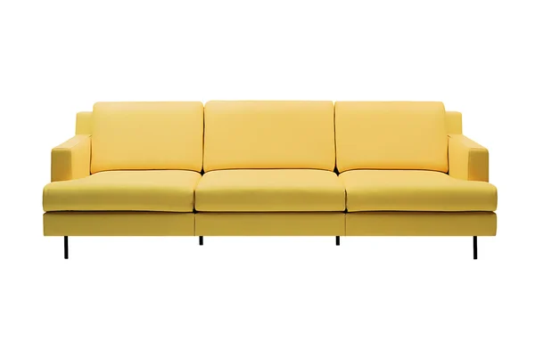 Beige Sofa auf Weiß — Stockfoto