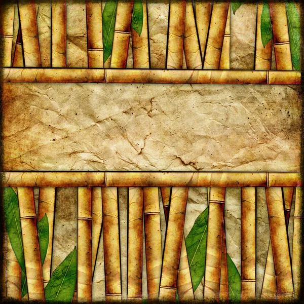 Ročník bambusové pozadí — Stock fotografie