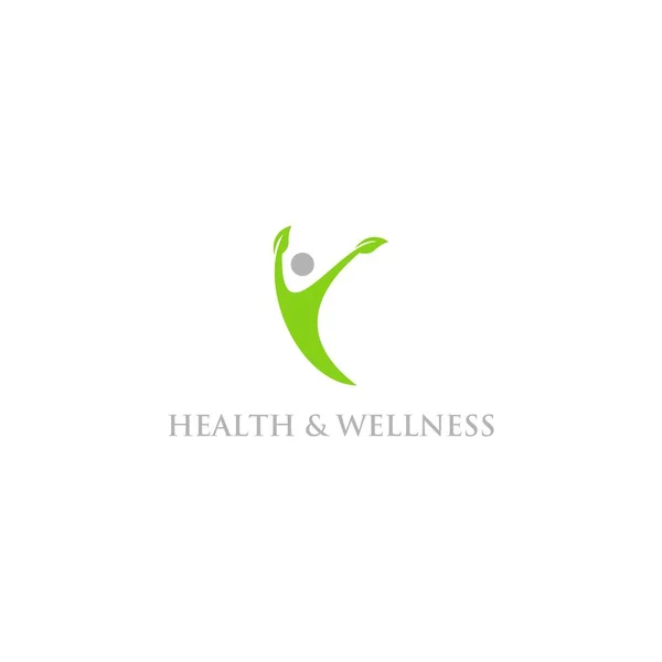 Menschen Wellness Logo Design Vektor — Stockvektor