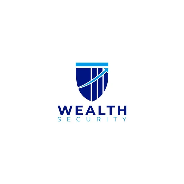 Wealth Shield Security Logo Design — Stock vektor