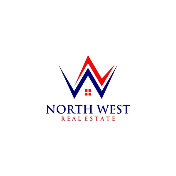 North Real Estate Logo Design Vector —  Vetores de Stock