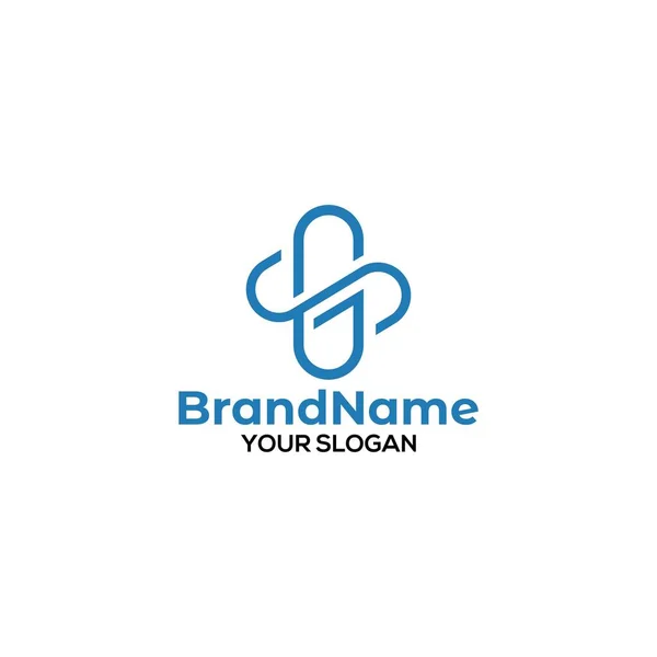 Medical Cross Logo Design — Stock vektor