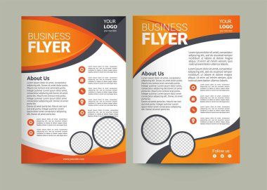 Broşür tasarımı, modern yerleşim planı, yıllık rapor, afiş, renkli üçgenli A4 broşürü.