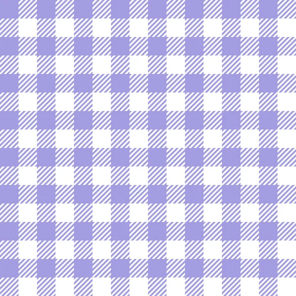 ギンガムチェック水牛の紫色と白のシームレスなパターンを果たした パステルヴィシータータンの背景 ベクトルフラット背景 ブランケット シャツ ラッピング イースターの休日のファッション生地のためのデザイン — ストックベクタ
