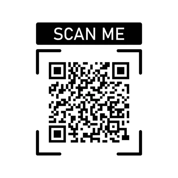 Scan Icon Code Smartphone Isolated White Background Code Payment Advertising — Vettoriale Stock