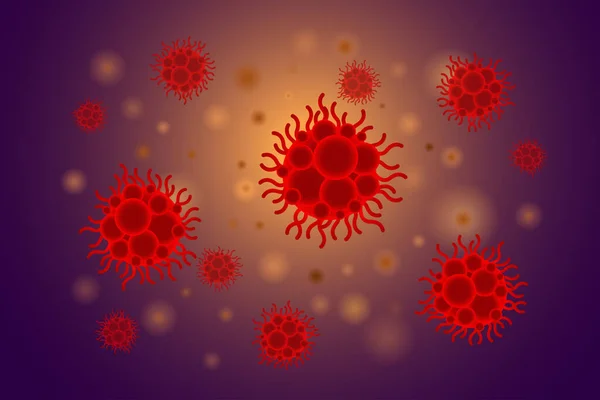 Virus Infection Cells Medical Concept Monkeypox Vector Background Design Microbiology — Stock Vector