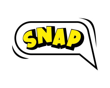 Bulutlu komik konuşma balonu ikonu. Pop Art vektör karikatür çizimi. Çizgi roman, poster, afiş için tasarım