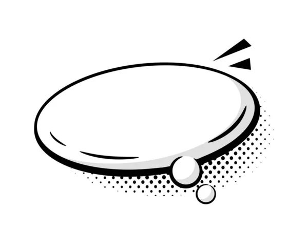 Prázdná Komická Bublina Polostínovým Stínem Pop Art Vektor Kreslené Ilustrace — Stockový vektor