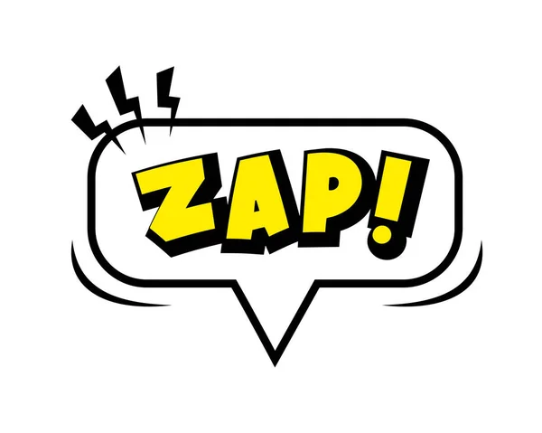 Zap Comic Palabra Voz Burbuja Icono Con Nube Rayos Ilustración — Archivo Imágenes Vectoriales