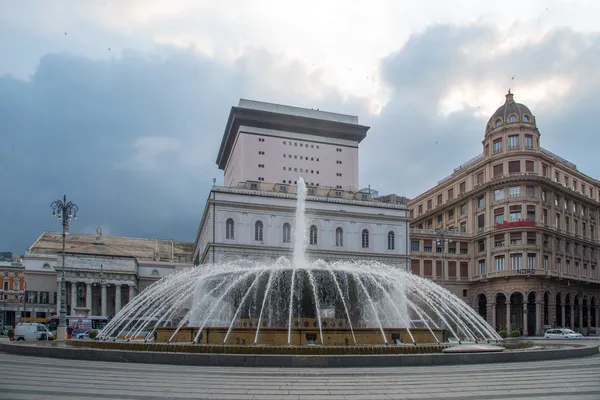 De Ferrari square, genova, italy — Stock Photo, Image