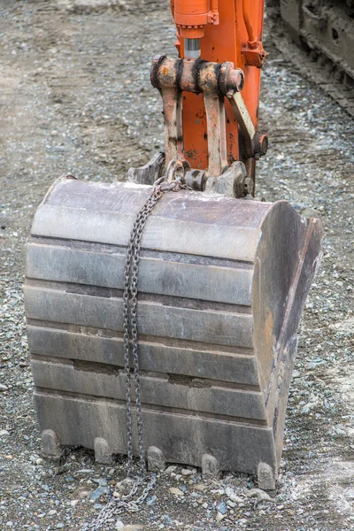 Working backhoe heavy industrial truck — Stock Photo, Image