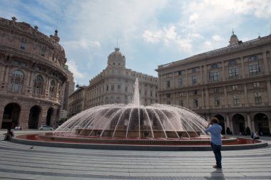 de ferrari kare, genoa, İtalya.
