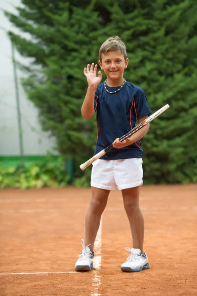 Escuela de tenis indoor —  Fotos de Stock