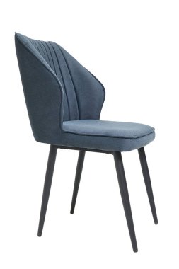 modern kumaş ofis sandalyesi beyaz arka planda, yan görünümde izole edilmiş