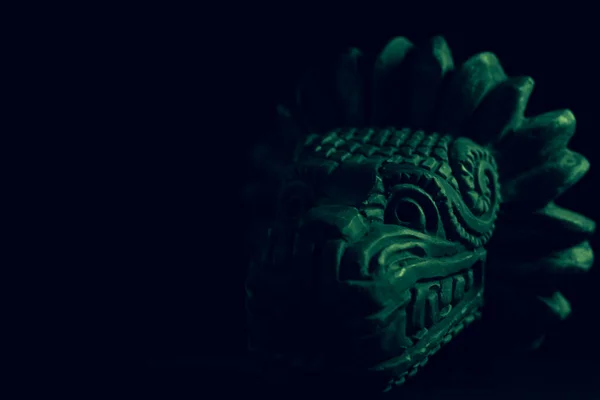 Macro Close Φωτογραφία Ενός Quetzalcoatl Θεότητα Στην Κουλτούρα Των Αζτέκων — Φωτογραφία Αρχείου