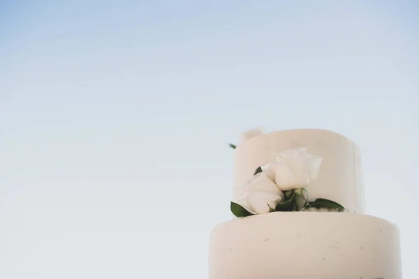 Весільний Торт Традиційний Торт Який Подають Весільних Прийомах Після Вечері — стокове фото