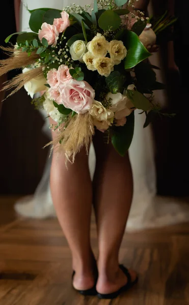 Flower Bouquet Collection Flowers Creative Arrangement Used Extensively Weddings Symbolism — Fotografia de Stock