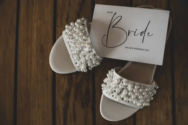 Лос Кабос Мексика 2022 Свадебная Обувь Является Важным Аксессуаром Свадебного — стоковое фото