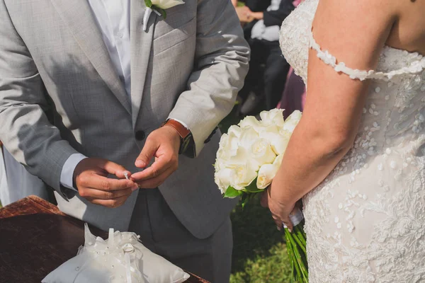 Wedding Ceremony Two More People United Marriage Wedding Traditions Customs — Foto Stock