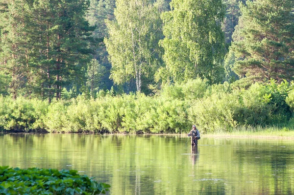 Fischer auf dem Fluss — Stockfoto