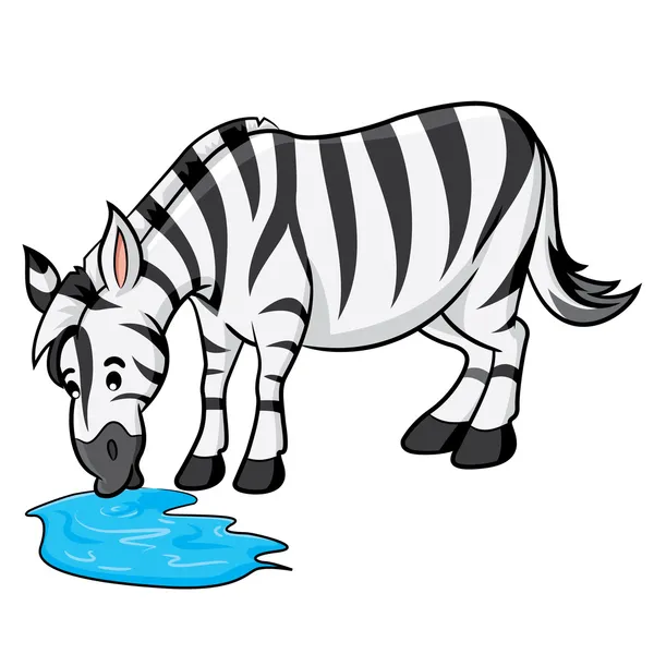 Cartone animato Zebra — Vettoriale Stock