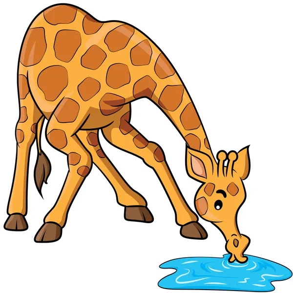 Giraffe Cartoon — Stock Vector