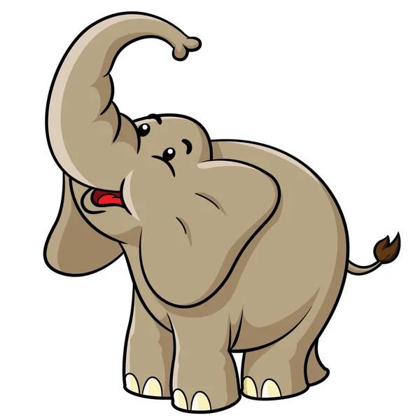 Dessin animé éléphant — Image vectorielle